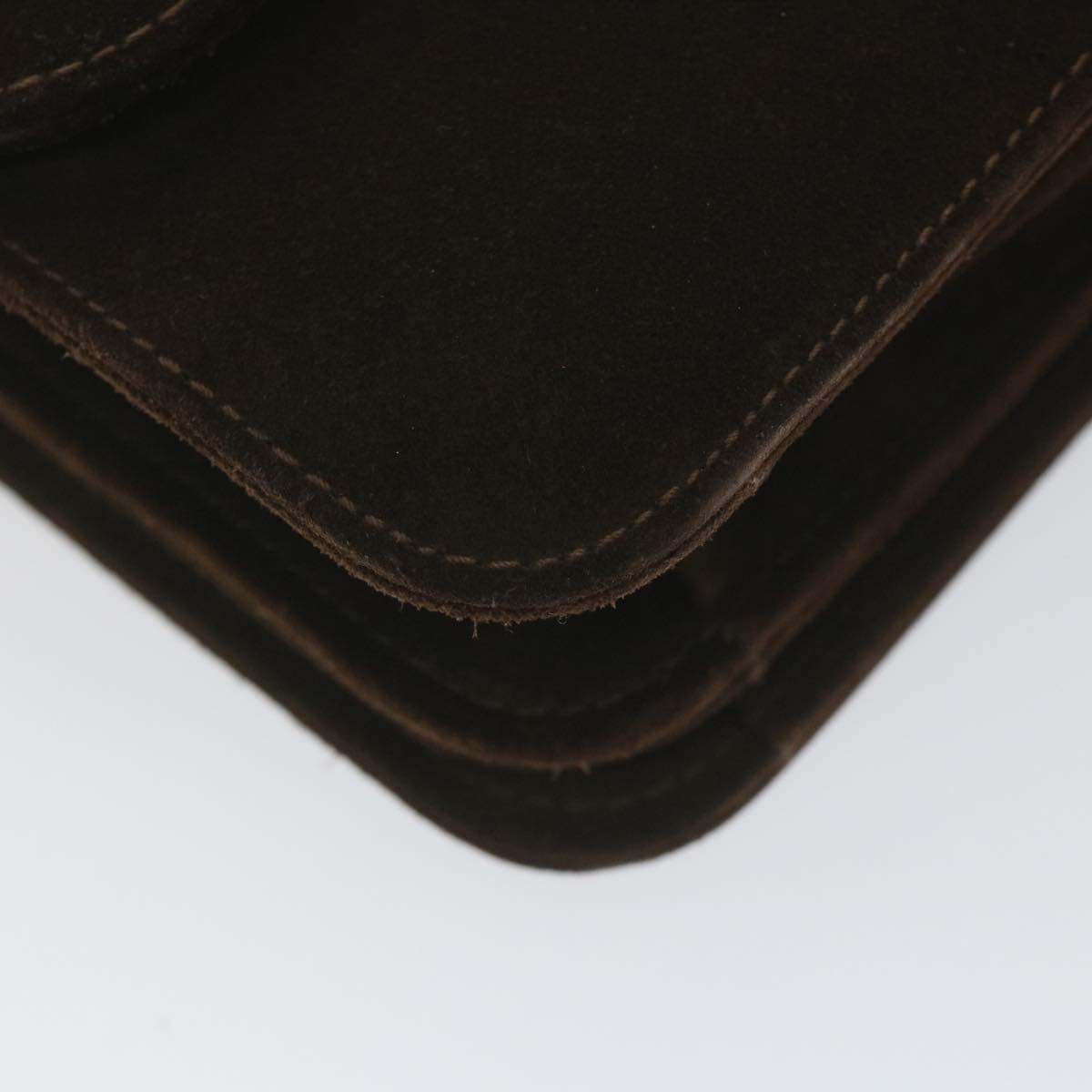 GUCCI Hand Bag Suede Brown ep2314