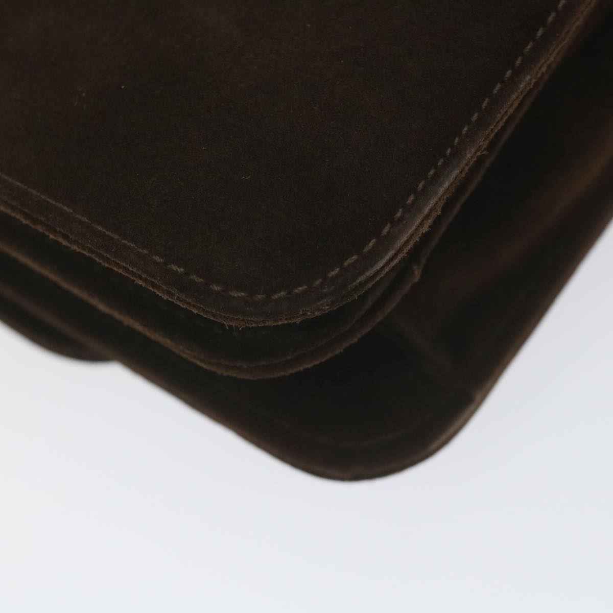 GUCCI Hand Bag Suede Brown ep2314
