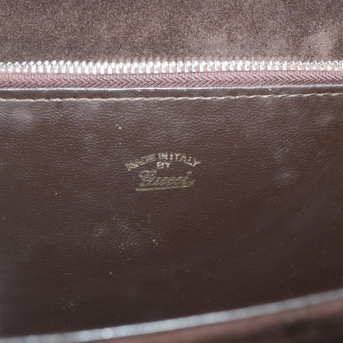 GUCCI Hand Bag Suede Brown ep2314