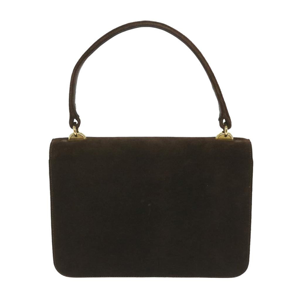 GUCCI Hand Bag Suede Brown ep2314