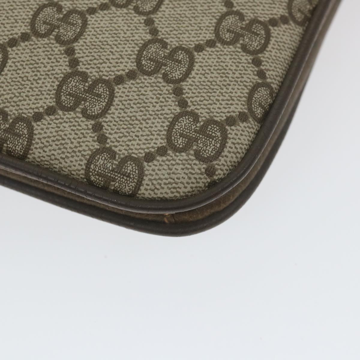 GUCCI GG Supreme Shoulder Bag PVC Leather Beige ep2315