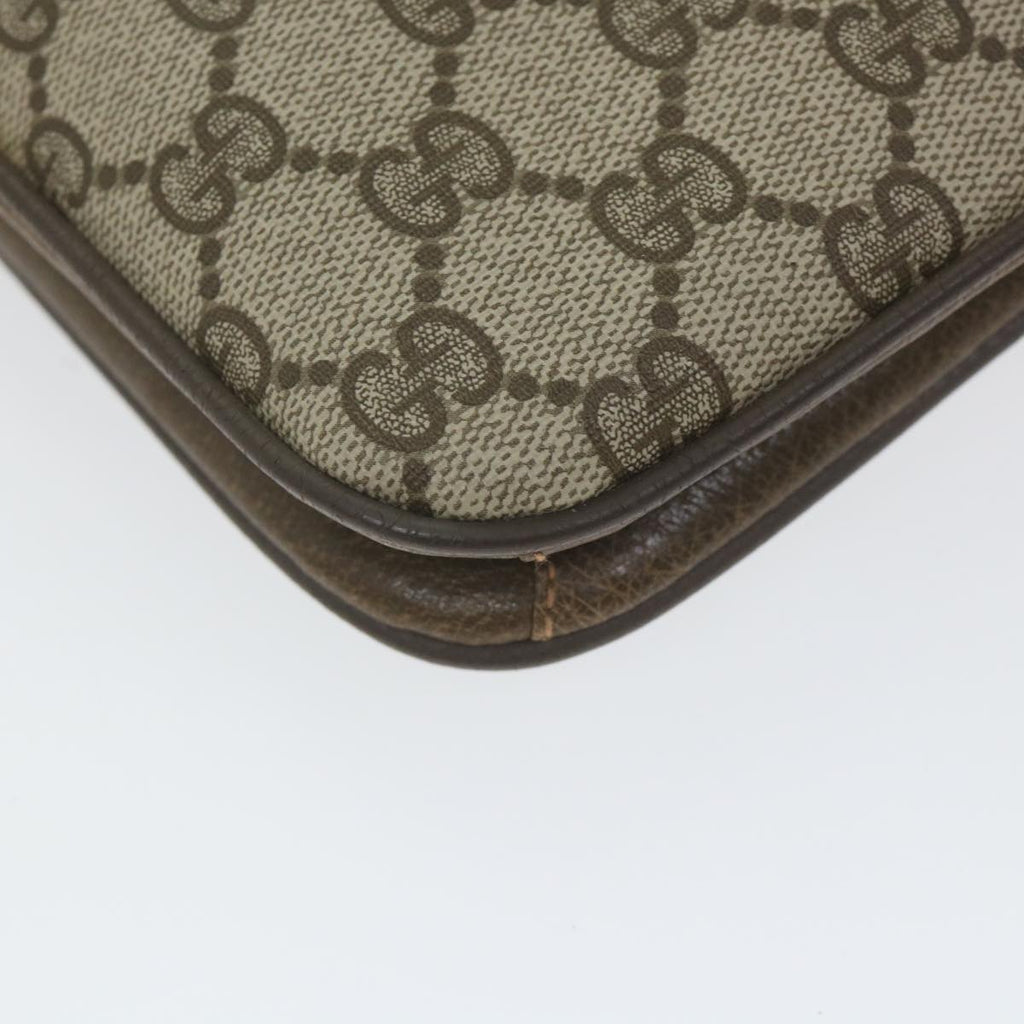 GUCCI GG Supreme Shoulder Bag PVC Leather Beige ep2315