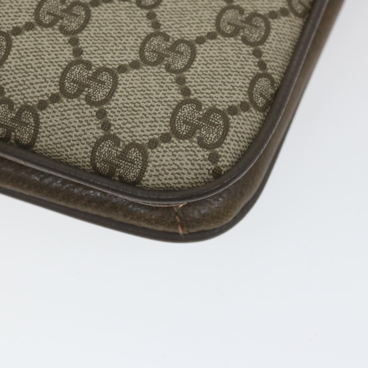 GUCCI GG Supreme Shoulder Bag PVC Leather Beige ep2315
