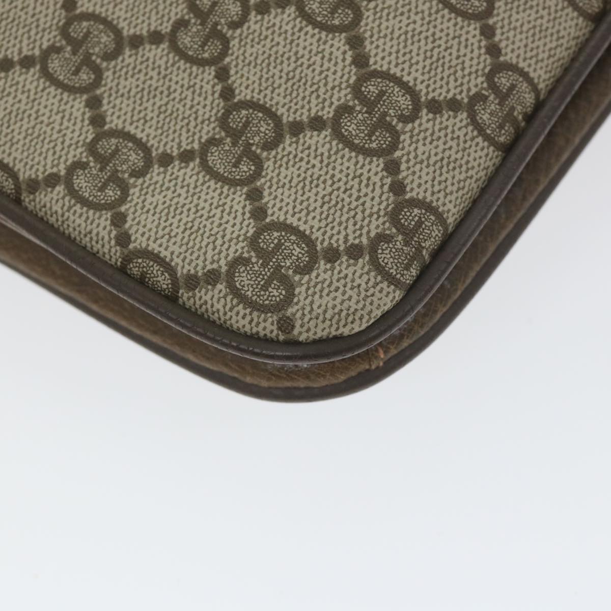 GUCCI GG Supreme Shoulder Bag PVC Leather Beige ep2315