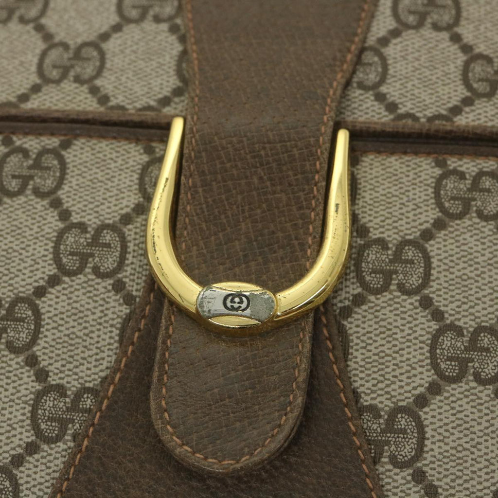 GUCCI GG Supreme Shoulder Bag PVC Leather Beige ep2315