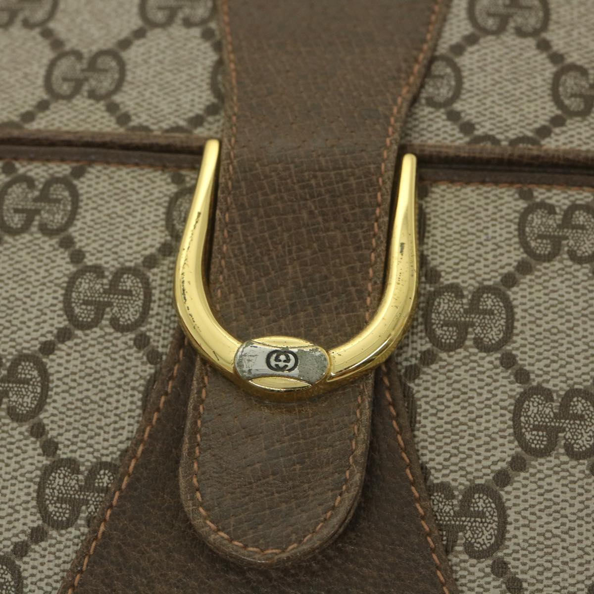 GUCCI GG Supreme Shoulder Bag PVC Leather Beige ep2315