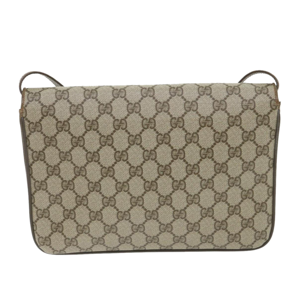 GUCCI GG Supreme Shoulder Bag PVC Leather Beige ep2315