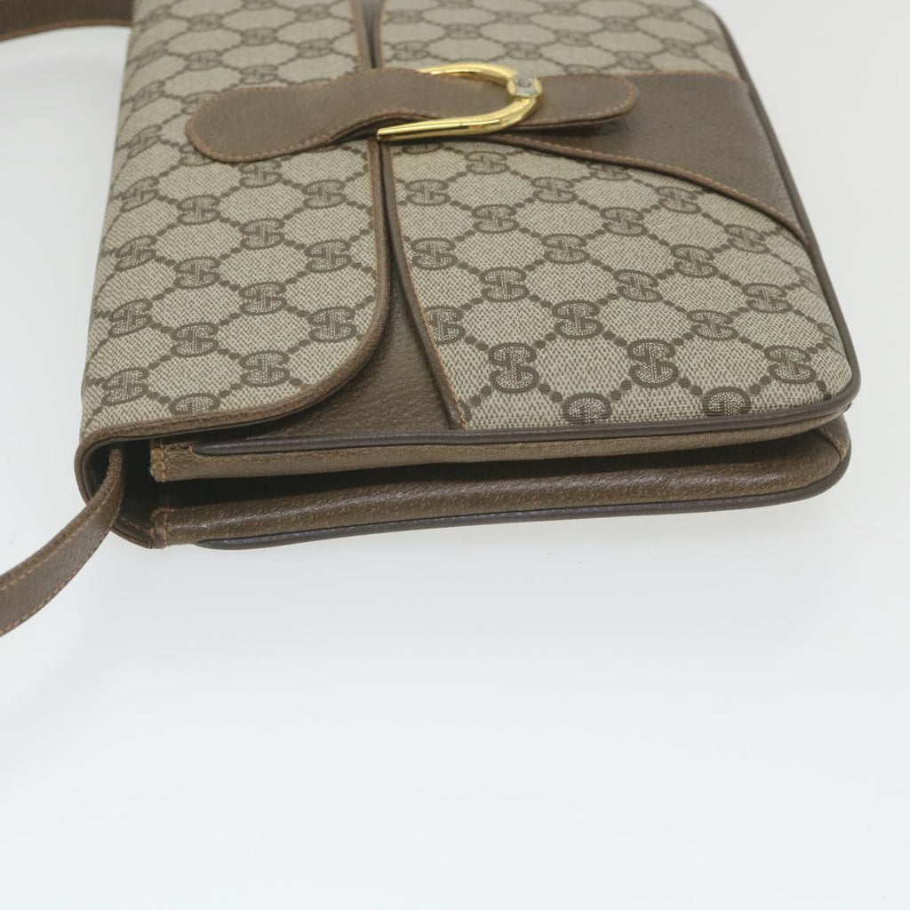 GUCCI GG Supreme Shoulder Bag PVC Leather Beige ep2315