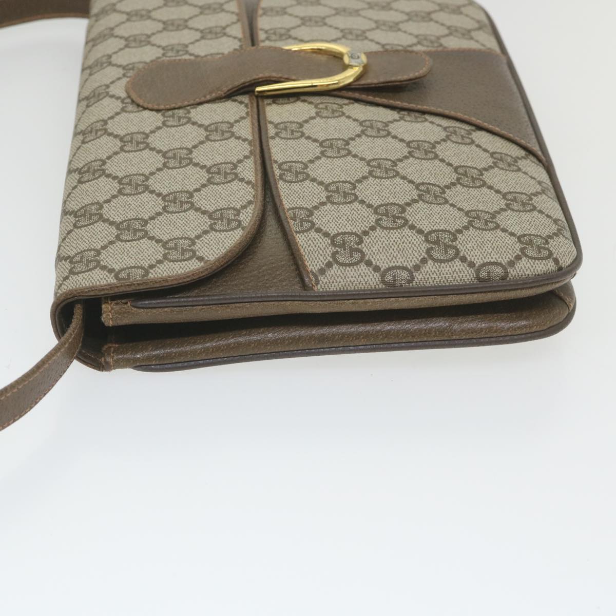 GUCCI GG Supreme Shoulder Bag PVC Leather Beige ep2315