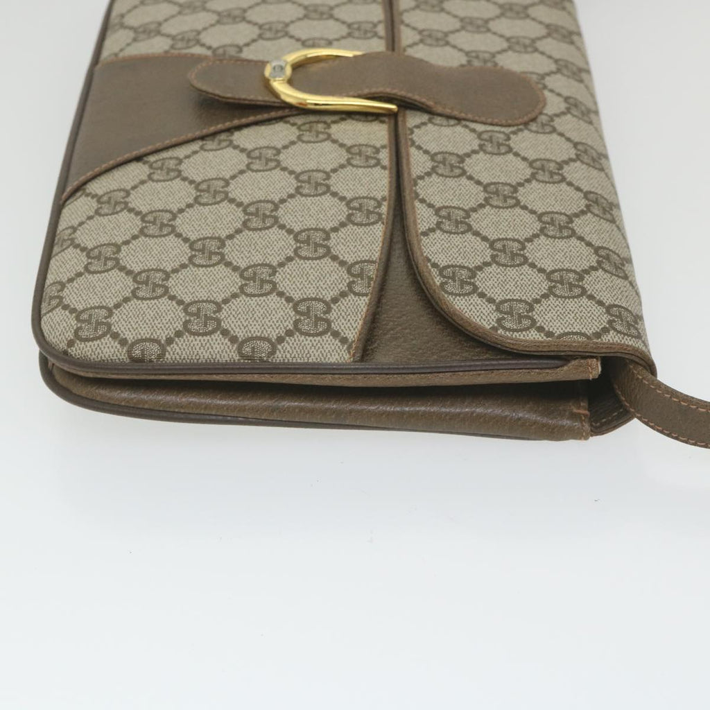 GUCCI GG Supreme Shoulder Bag PVC Leather Beige ep2315