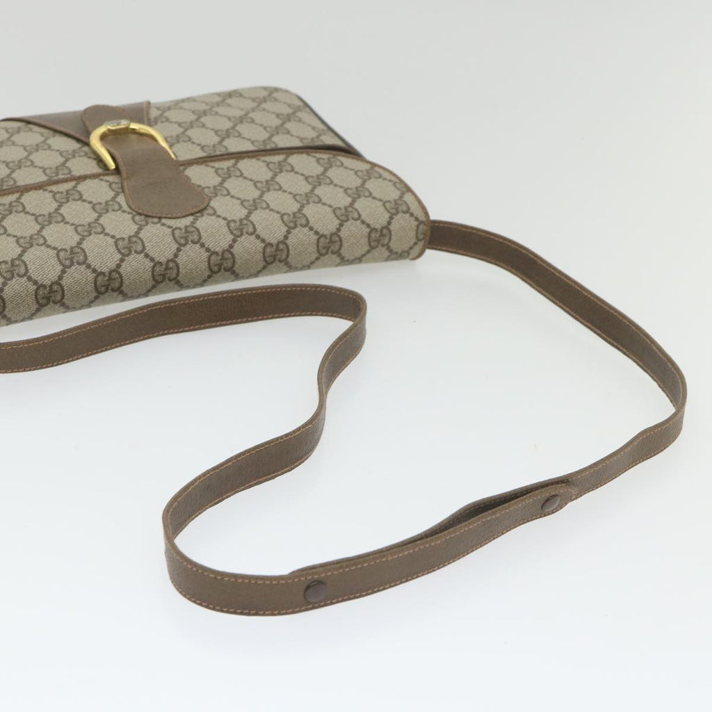 GUCCI GG Supreme Shoulder Bag PVC Leather Beige ep2315