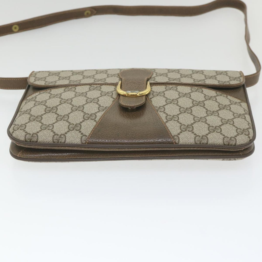 GUCCI GG Supreme Shoulder Bag PVC Leather Beige ep2315