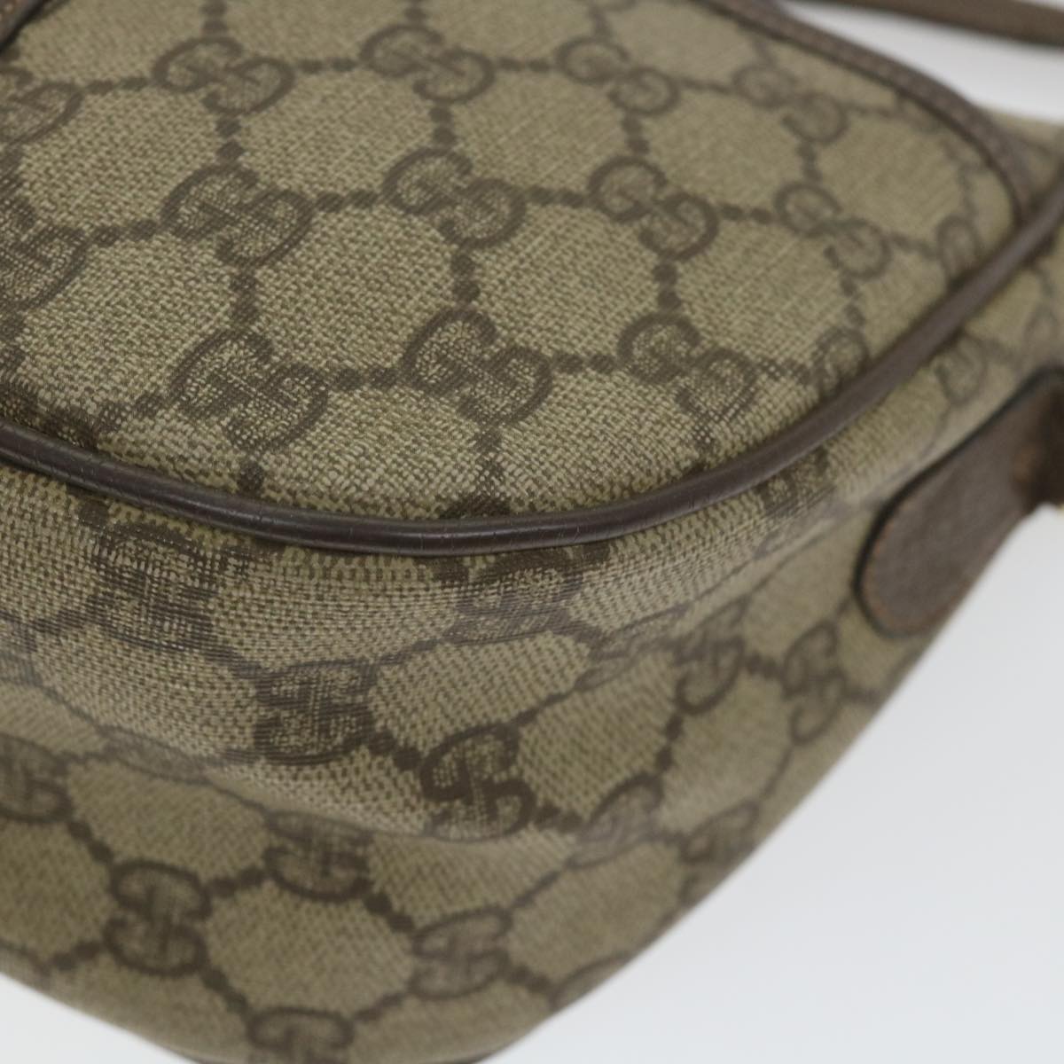 GUCCI GG Supreme Web Sherry Line Shoulder Bag Beige Red 001 123 ep2320