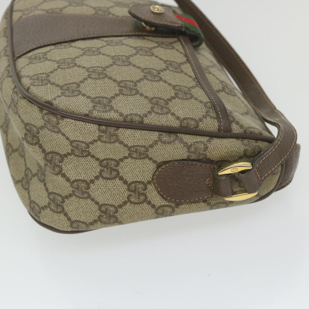 GUCCI GG Supreme Web Sherry Line Shoulder Bag Beige Red 001 123 ep2320