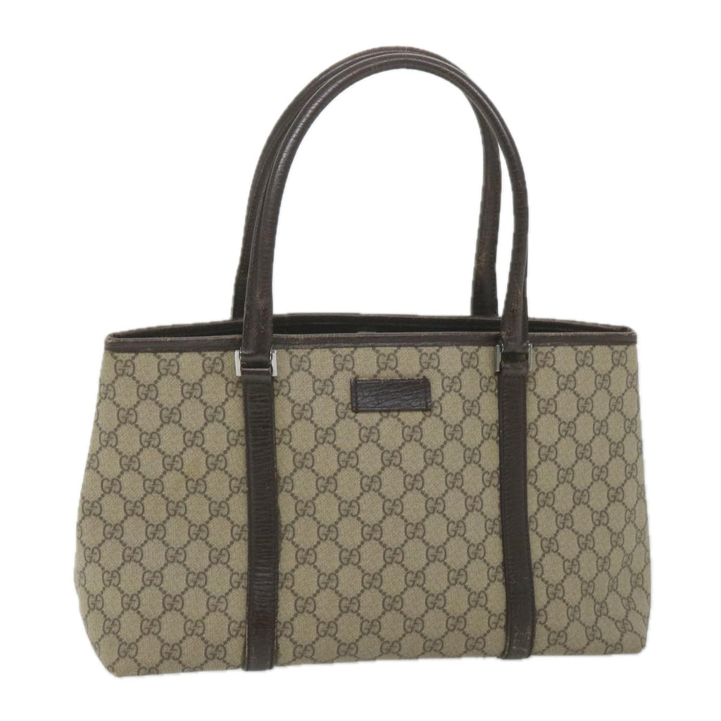 GUCCI GG Supreme Tote Bag PVC Leather Beige 114595 ep2322