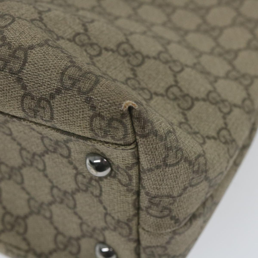 GUCCI GG Supreme Tote Bag PVC Leather Beige 114595 ep2322