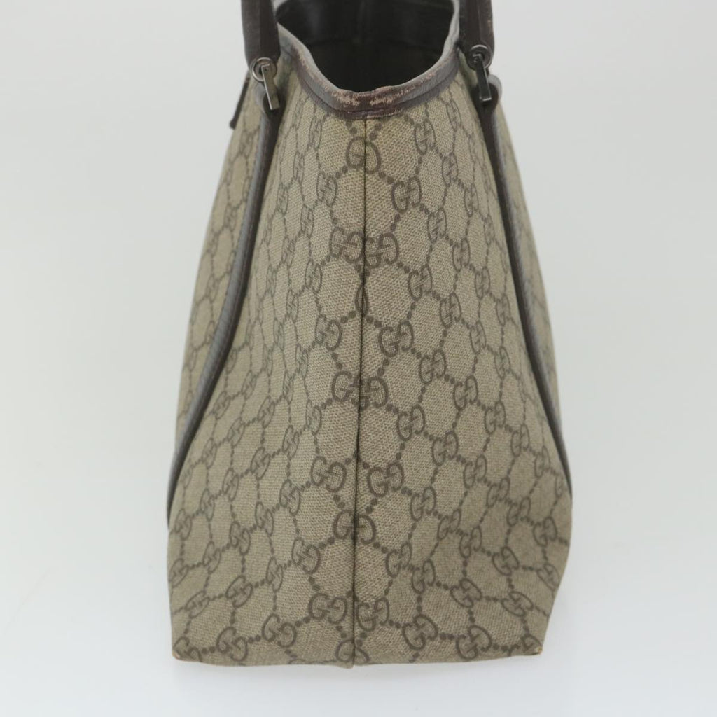 GUCCI GG Supreme Tote Bag PVC Leather Beige 114595 ep2322