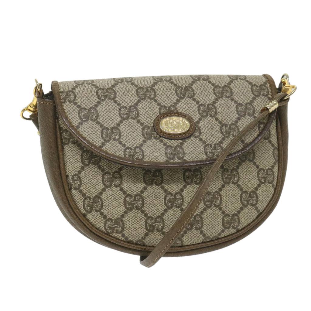 GUCCI GG Supreme Shoulder Bag PVC Leather Beige ep2332