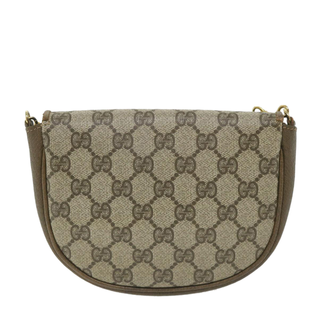 GUCCI GG Supreme Shoulder Bag PVC Leather Beige ep2332