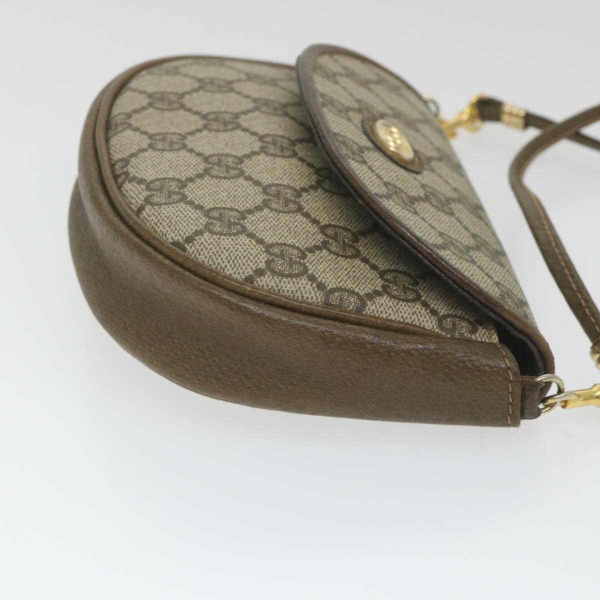 GUCCI GG Supreme Shoulder Bag PVC Leather Beige ep2332