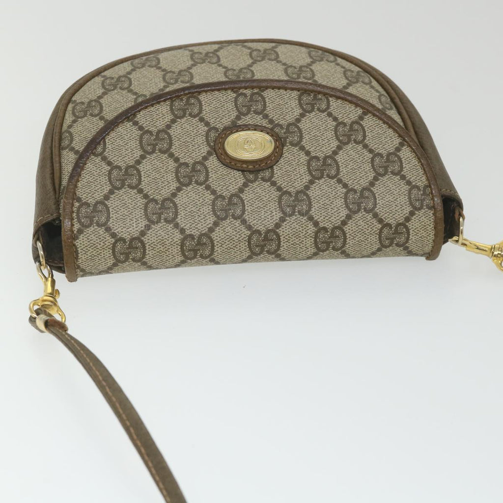 GUCCI GG Supreme Shoulder Bag PVC Leather Beige ep2332