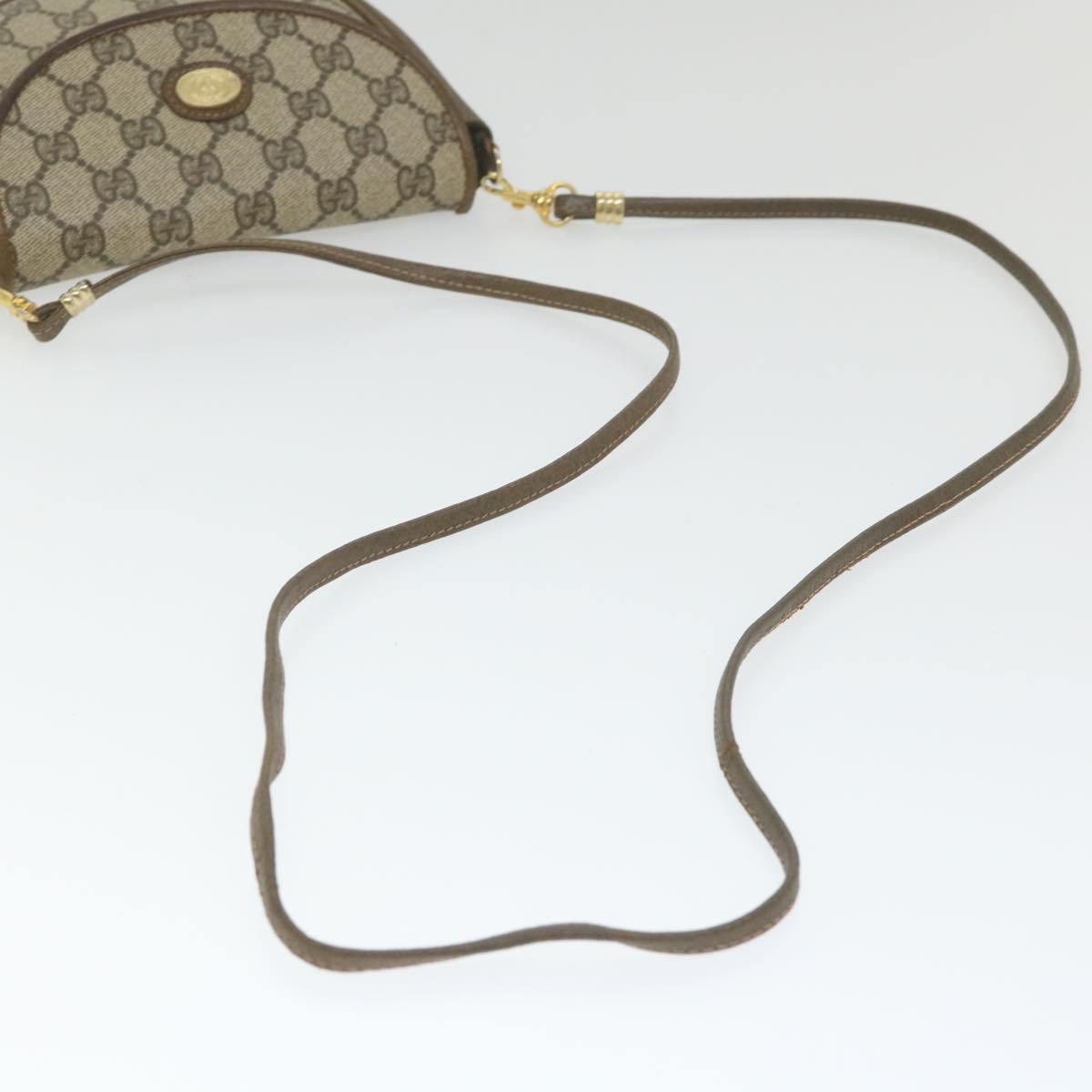 GUCCI GG Supreme Shoulder Bag PVC Leather Beige ep2332