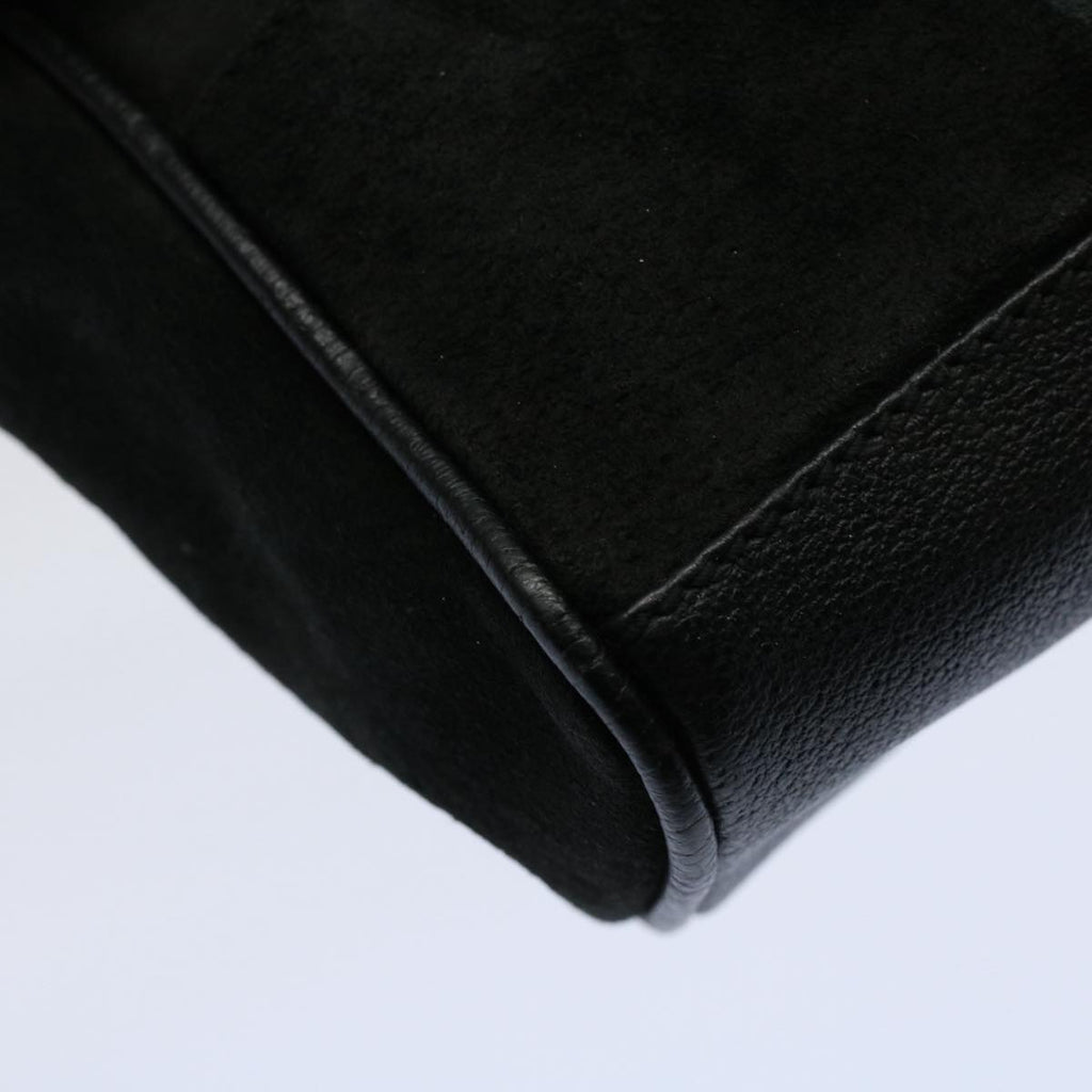 GUCCI Bamboo Hand Bag Suede Leather Black 007 1793 0238 ep2337