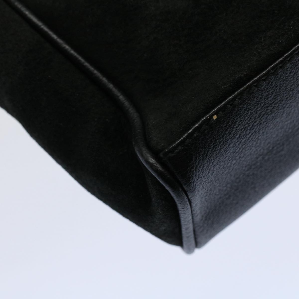 GUCCI Bamboo Hand Bag Suede Leather Black 007 1793 0238 ep2337
