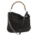 GUCCI Bamboo Shoulder Bag Nylon Black 001 1781 1577 ep2348