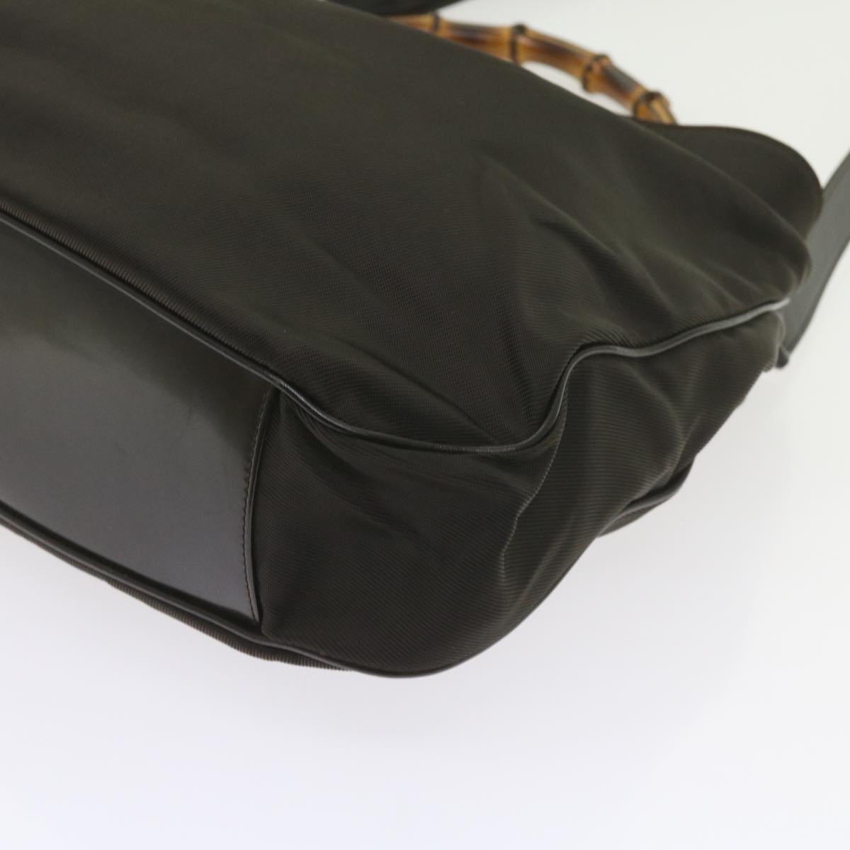 GUCCI Bamboo Shoulder Bag Nylon Black 001 1781 1577 ep2348