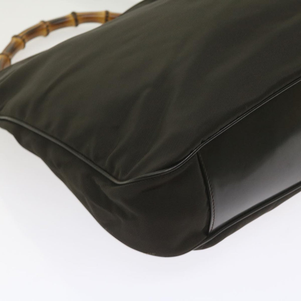 GUCCI Bamboo Shoulder Bag Nylon Black 001 1781 1577 ep2348