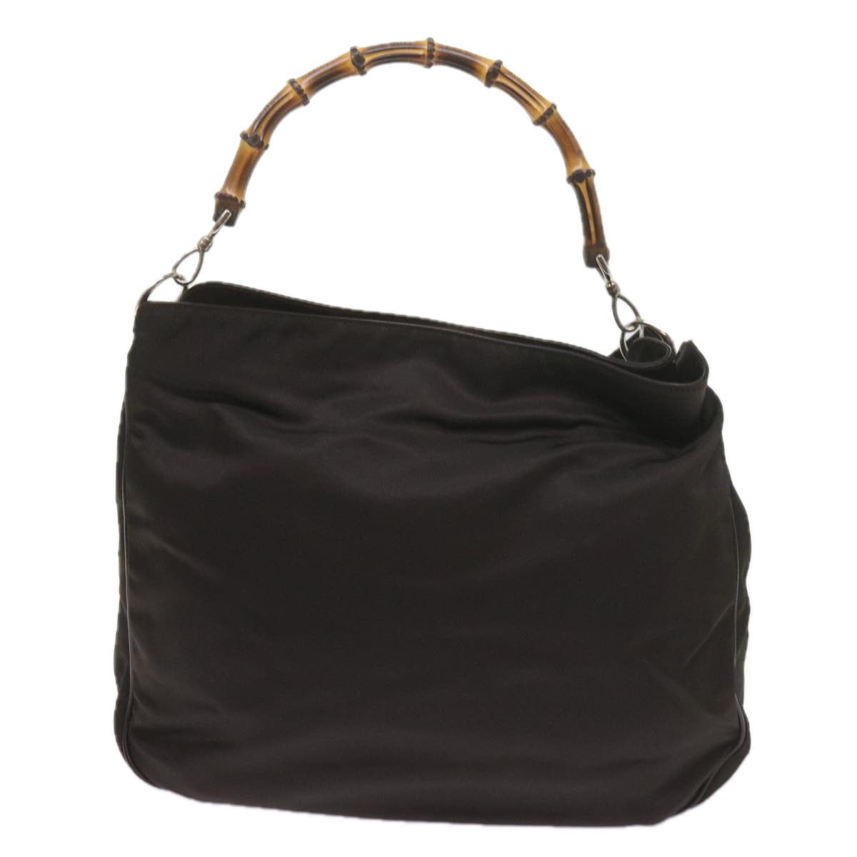 GUCCI Bamboo Shoulder Bag Nylon Black 001 1781 1577 ep2348