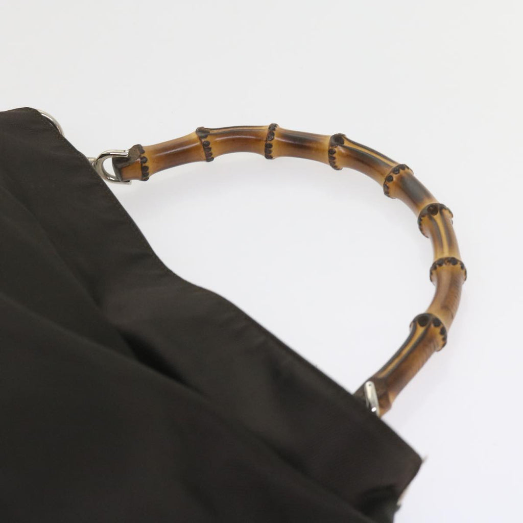GUCCI Bamboo Shoulder Bag Nylon Black 001 1781 1577 ep2348