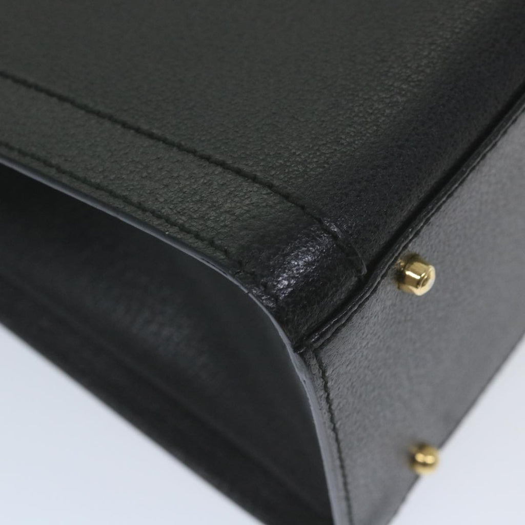 GUCCI Bamboo Hand Bag Leather Black ep2375