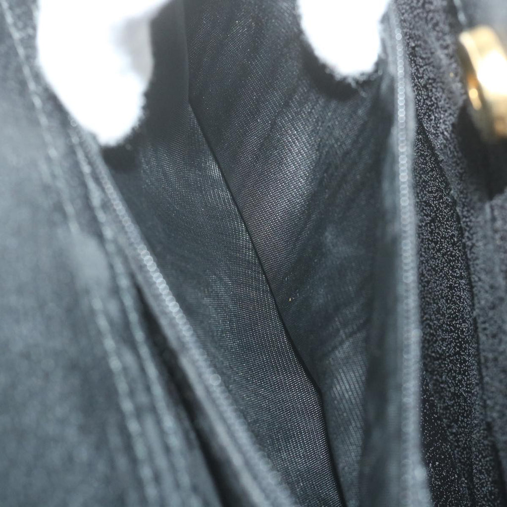 GUCCI Bamboo Hand Bag Leather Black ep2375
