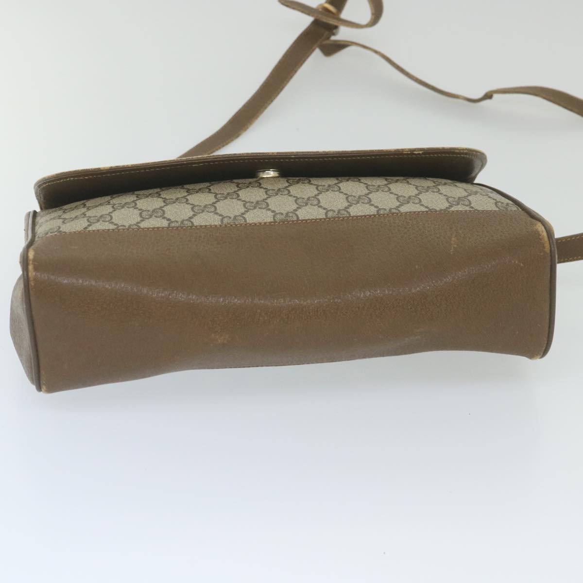 GUCCI GG Supreme Shoulder Bag PVC Leather Beige 116 02 067 ep2394