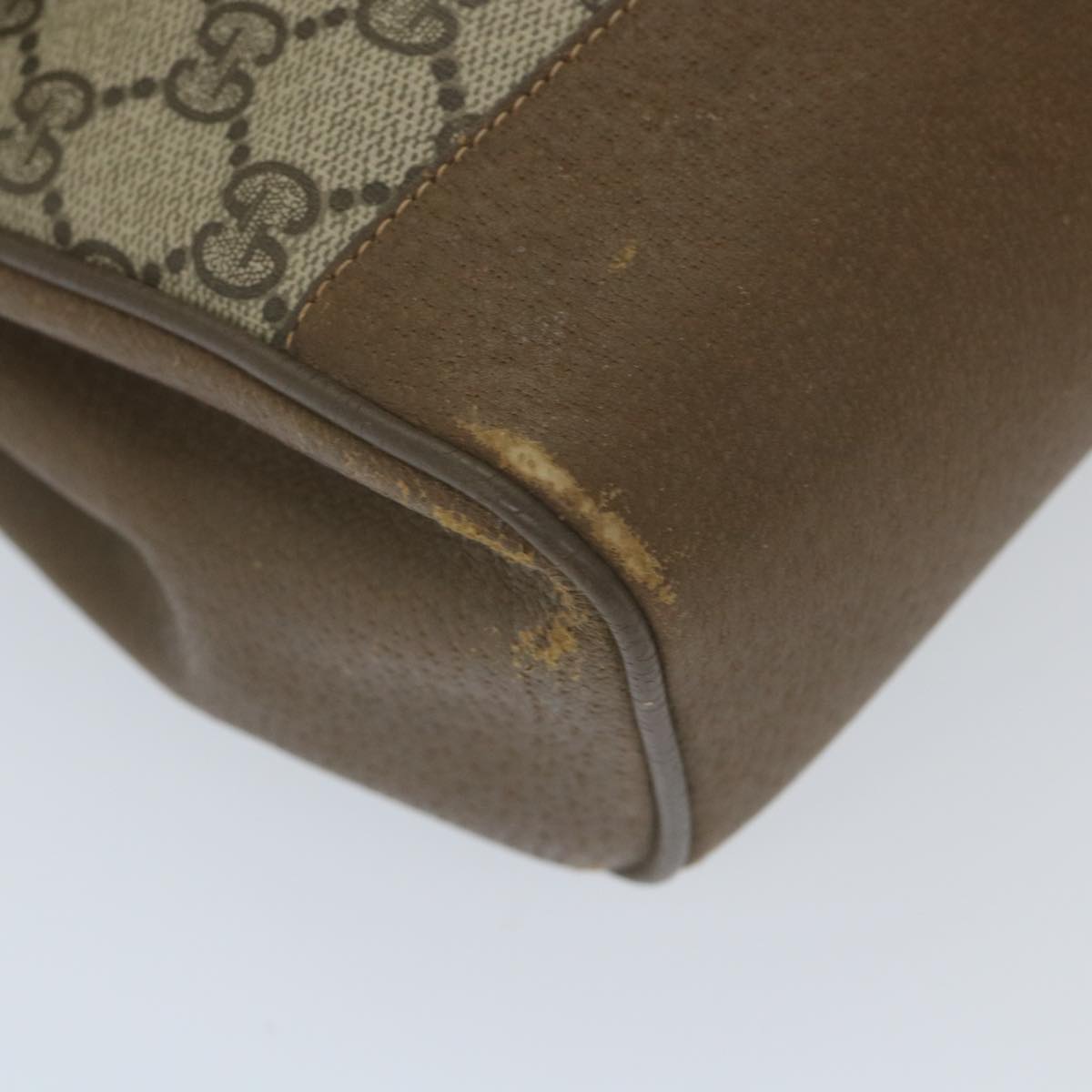GUCCI GG Supreme Shoulder Bag PVC Leather Beige 116 02 067 ep2394
