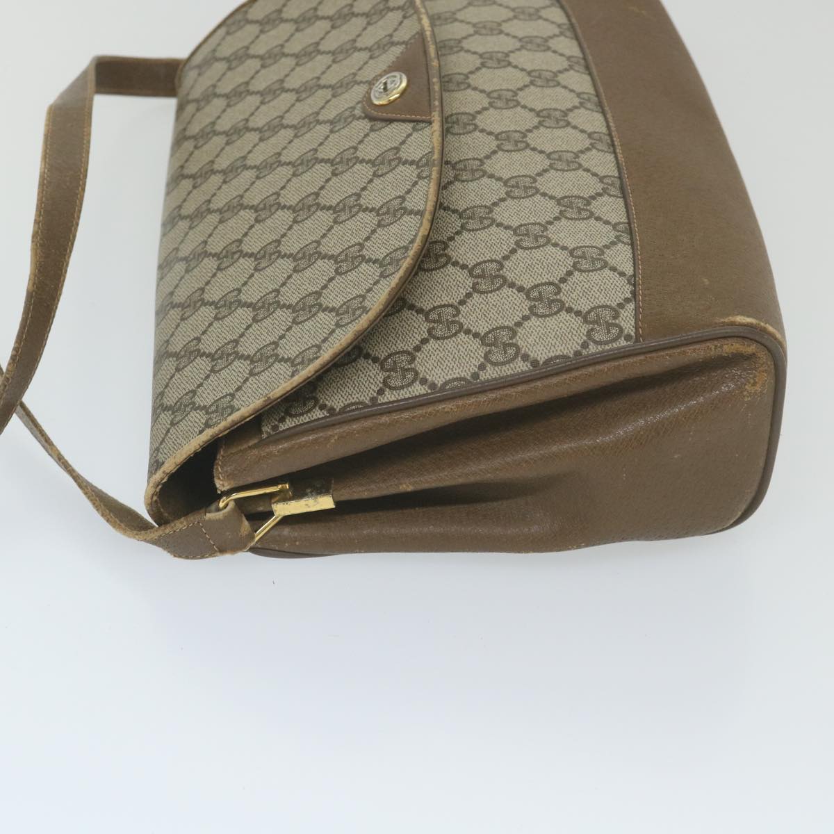 GUCCI GG Supreme Shoulder Bag PVC Leather Beige 116 02 067 ep2394