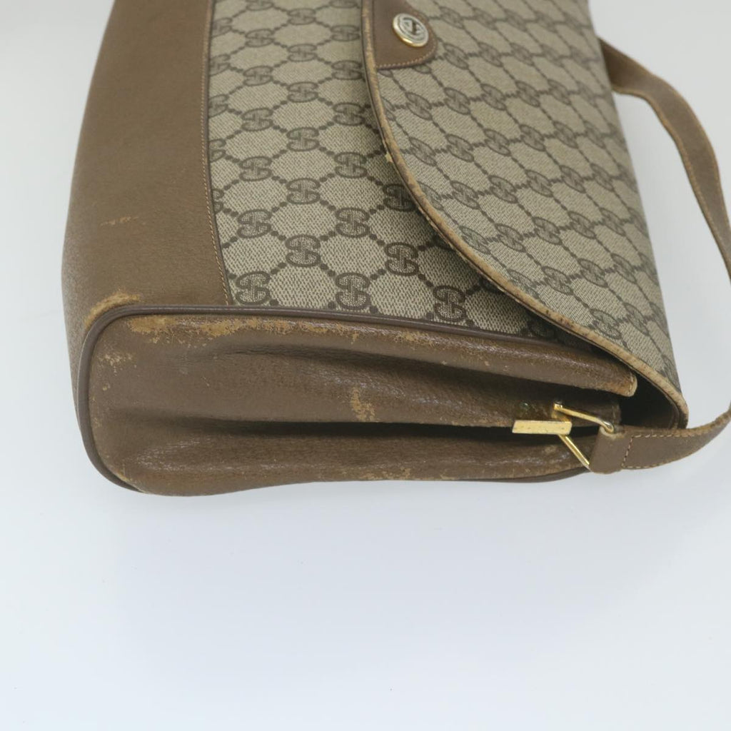 GUCCI GG Supreme Shoulder Bag PVC Leather Beige 116 02 067 ep2394