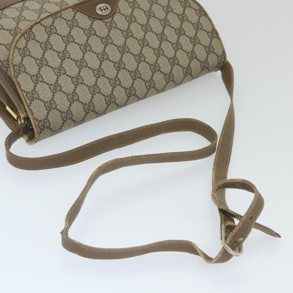 GUCCI GG Supreme Shoulder Bag PVC Leather Beige 116 02 067 ep2394