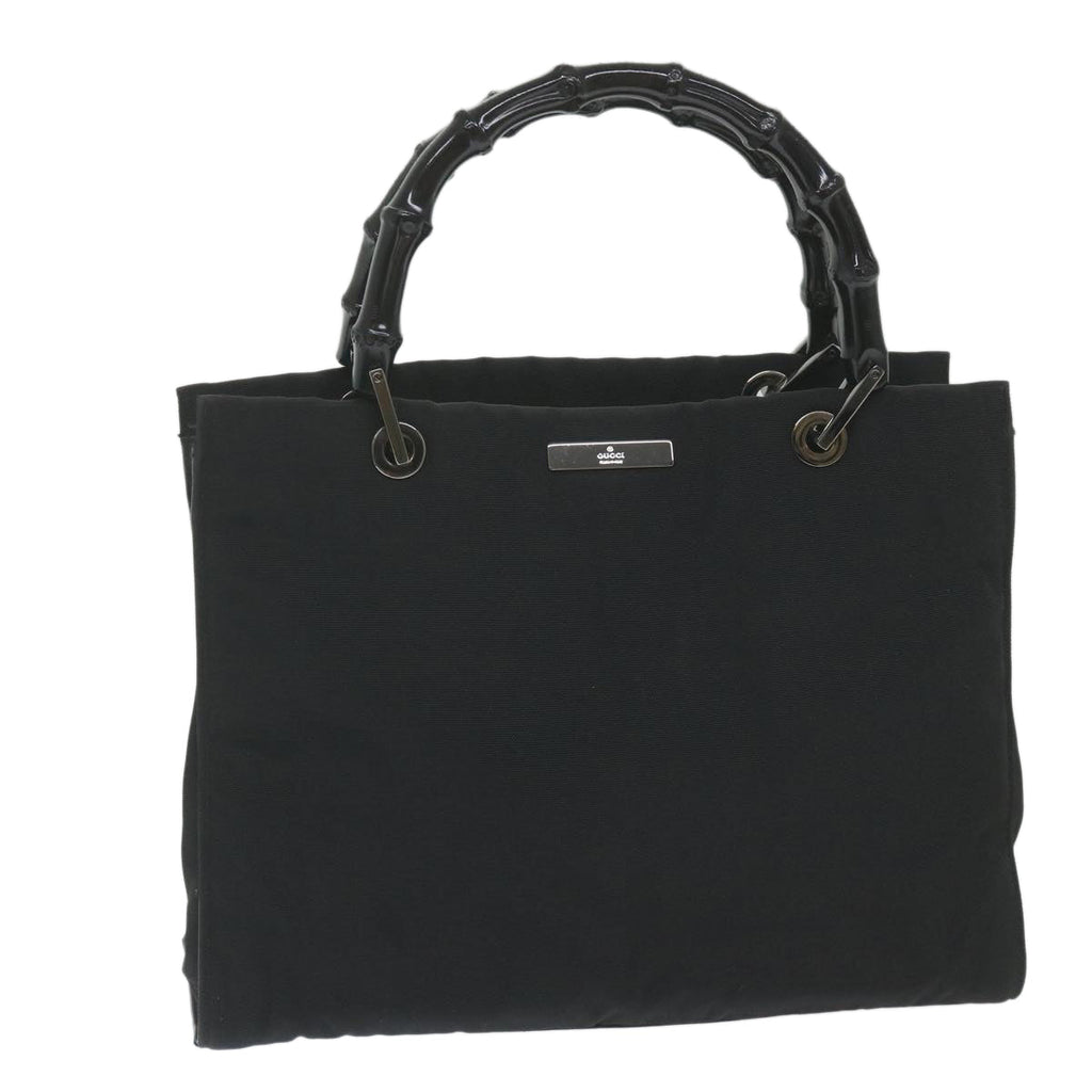 GUCCI Bamboo Hand Bag Canvas Black 002 1016 002855 ep2401