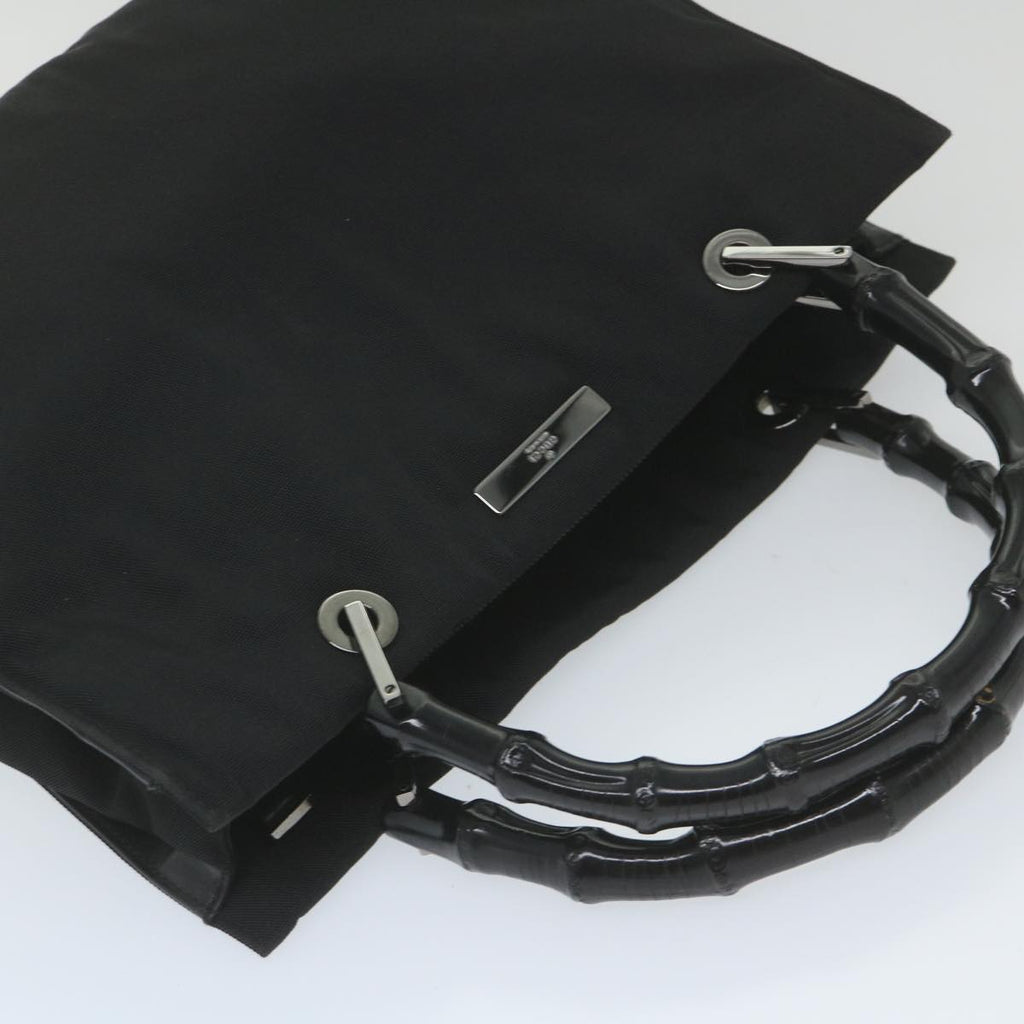 GUCCI Bamboo Hand Bag Canvas Black 002 1016 002855 ep2401