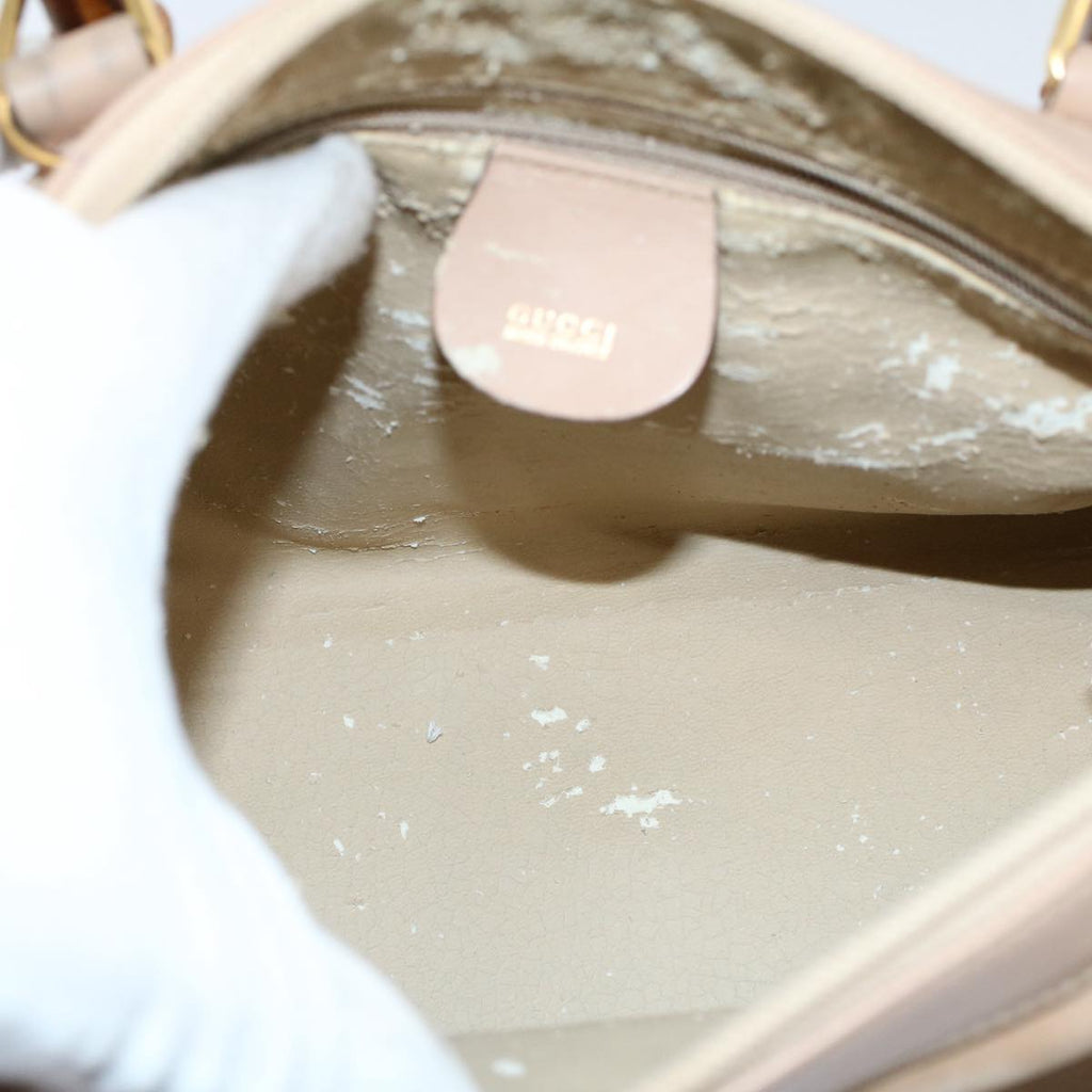 GUCCI Bamboo Hand Bag Suede Beige 000 3444 0294 ep2406