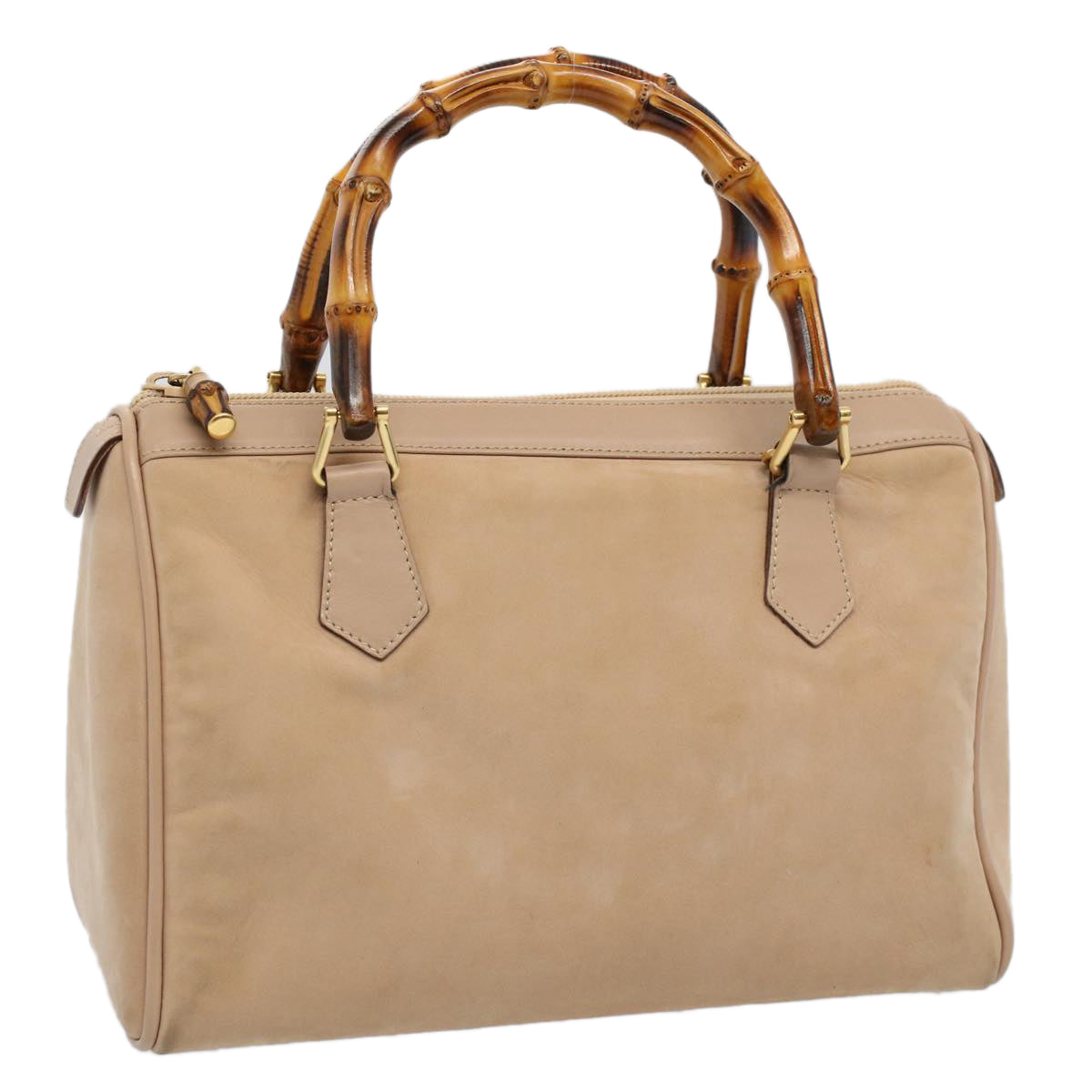 GUCCI Bamboo Hand Bag Suede Beige 000 3444 0294 ep2406