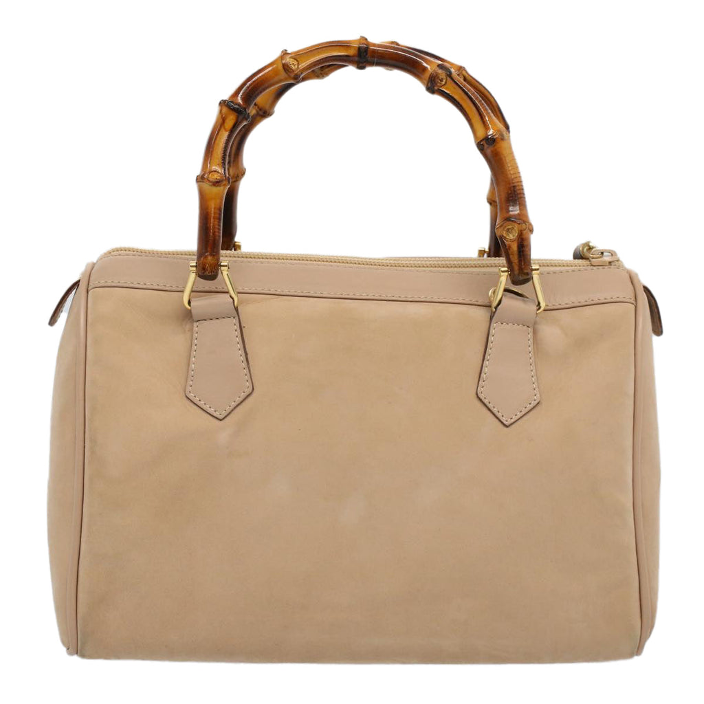 GUCCI Bamboo Hand Bag Suede Beige 000 3444 0294 ep2406