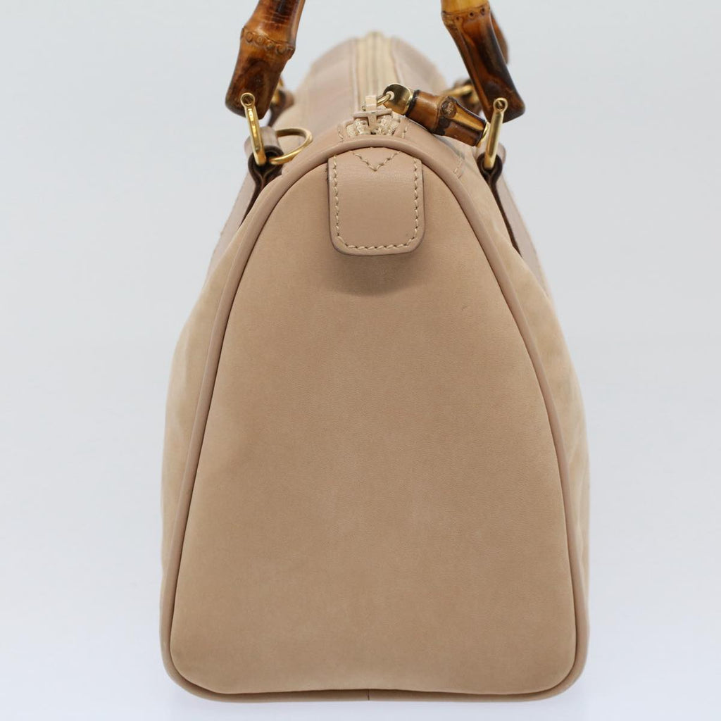GUCCI Bamboo Hand Bag Suede Beige 000 3444 0294 ep2406
