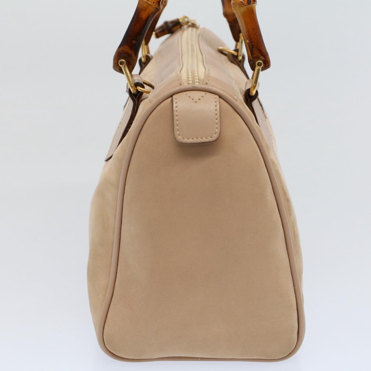 GUCCI Bamboo Hand Bag Suede Beige 000 3444 0294 ep2406