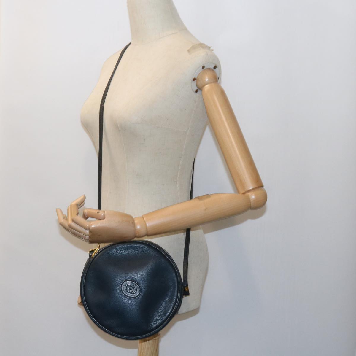 GUCCI Shoulder Bag Leather Navy 007 115 5575 ep2414
