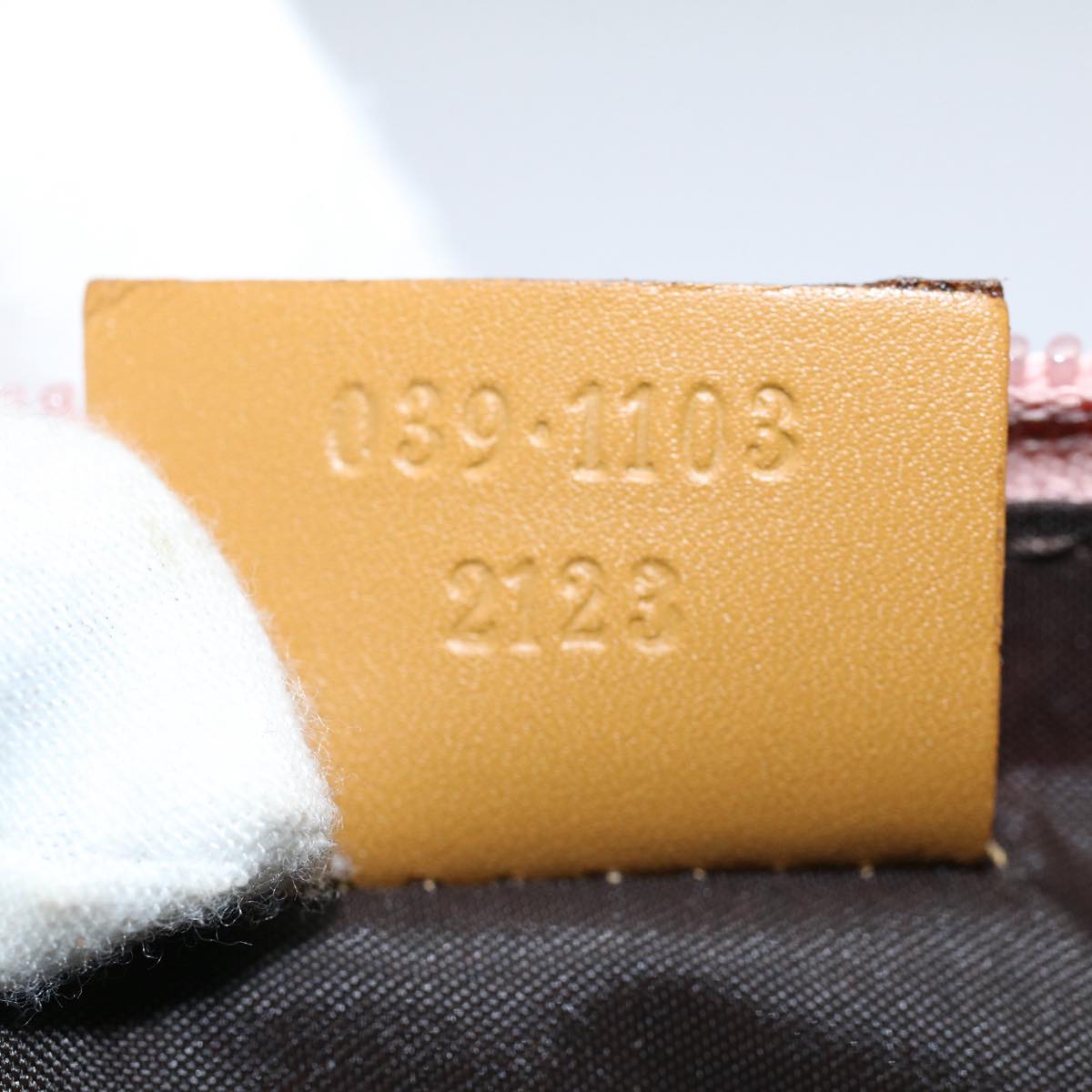 GUCCI Accessory Pouch Suede Pink 039 1103 2123 ep2415