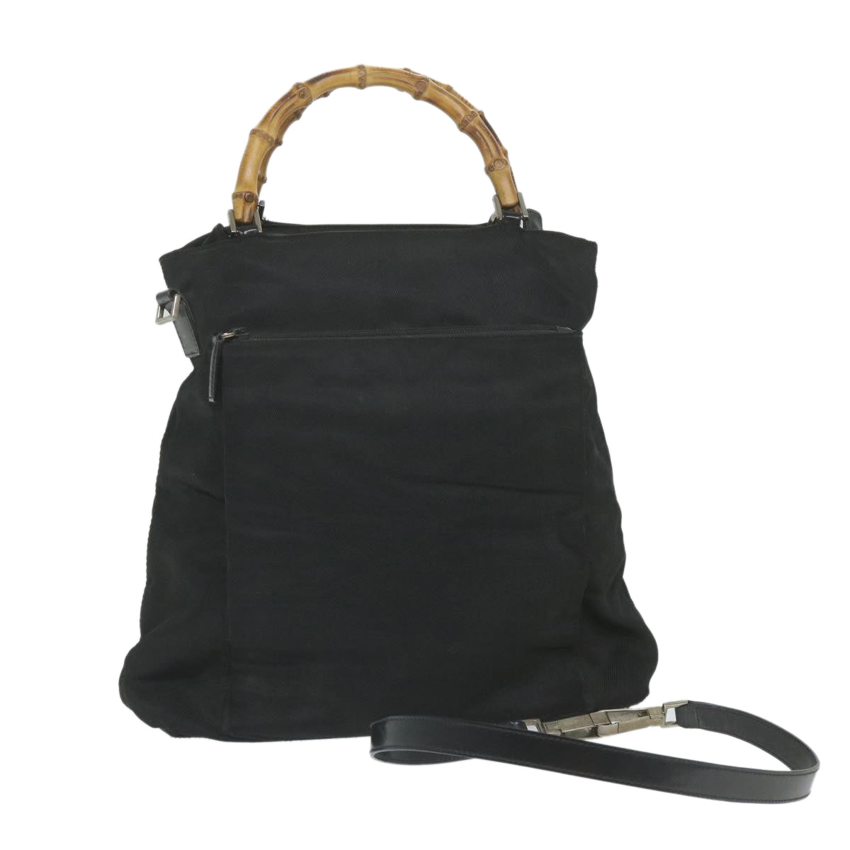 GUCCI Bamboo Shoulder Bag Canvas 2way Black 002 3754 0506 ep2424